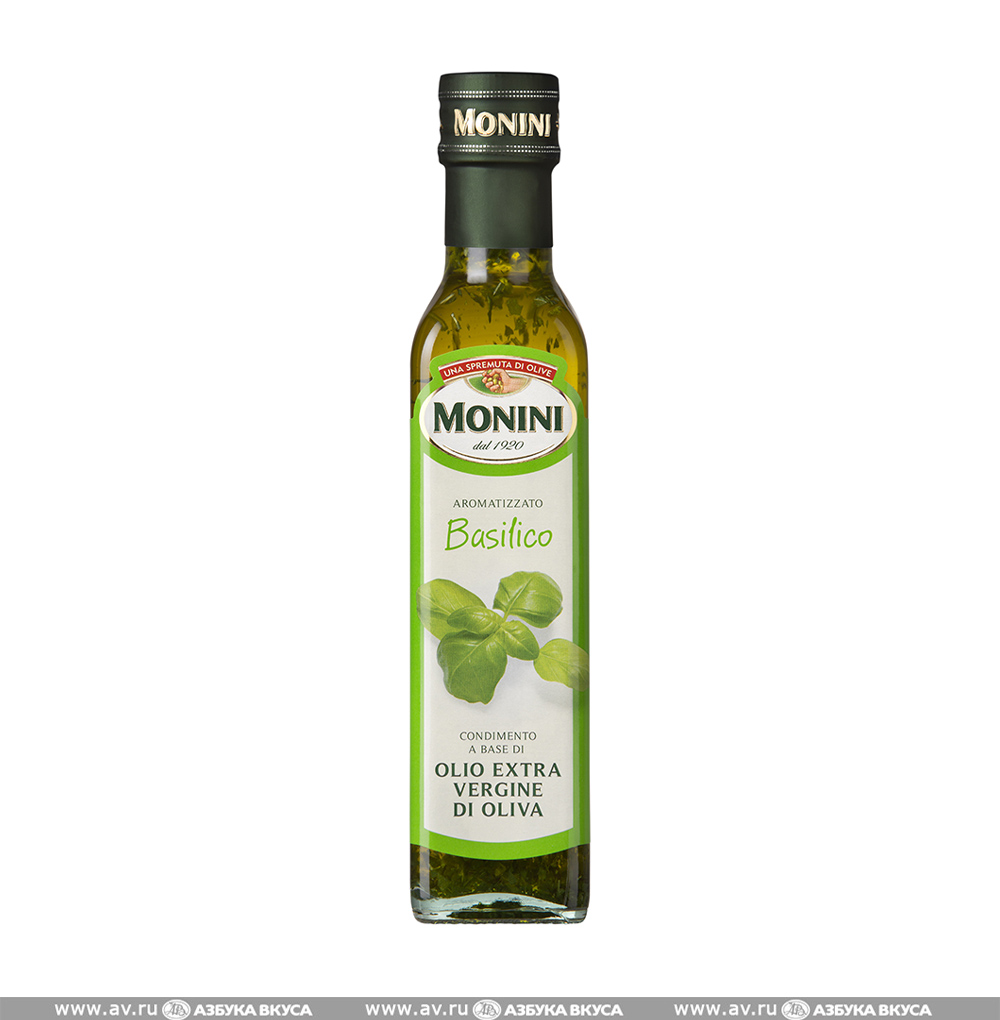 Изображение товара Масло оливковое Extra Virgine с базиликом, Monini, 250 мл, Италия