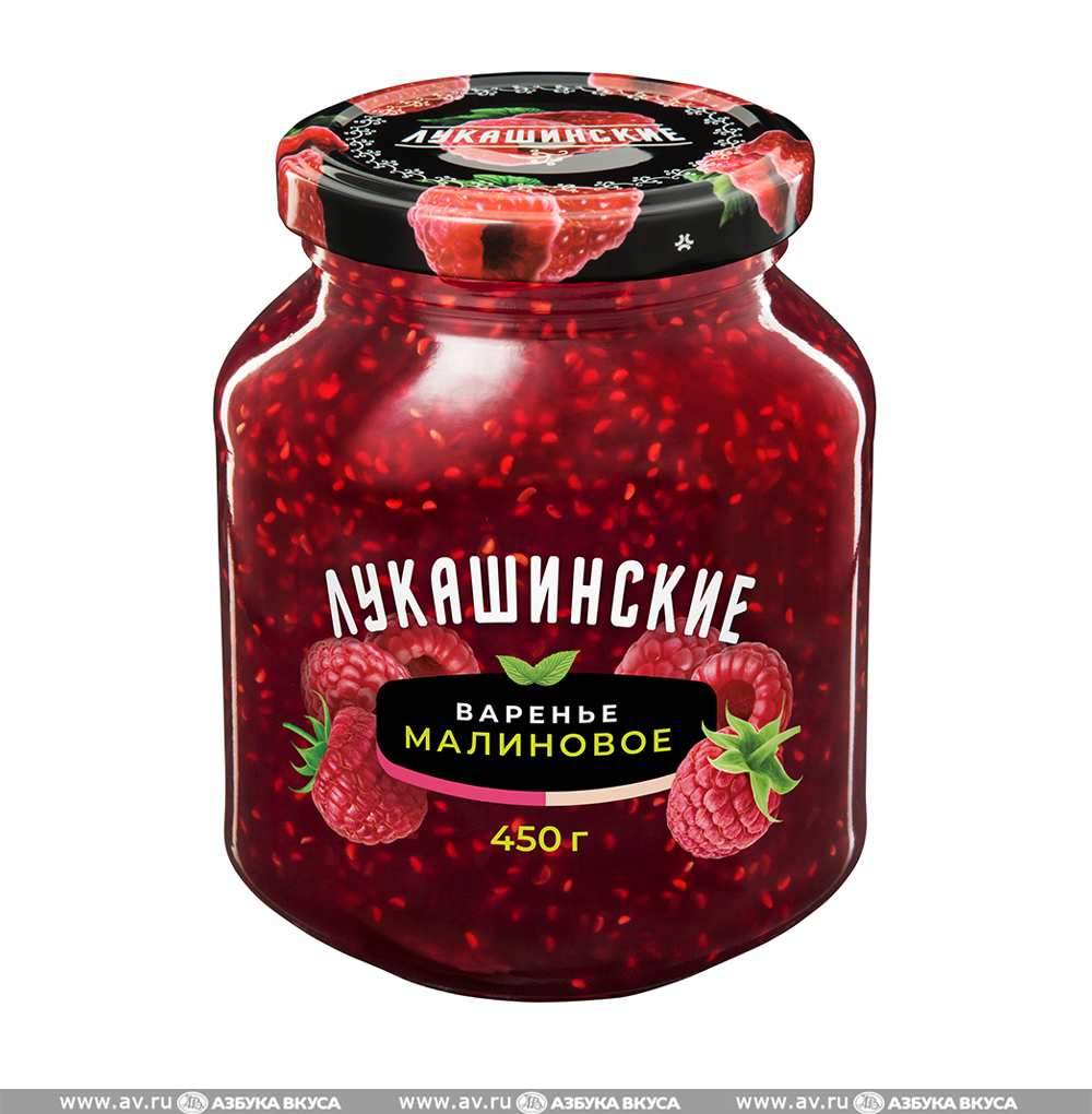 Изображение товара Варенье из малины, «Лукашинские», 450 г, Россия