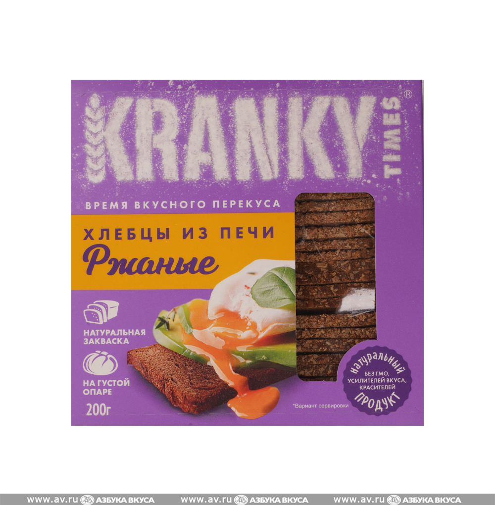Изображение товара Хлебцы ржаные, Kranky, 200 г, Россия