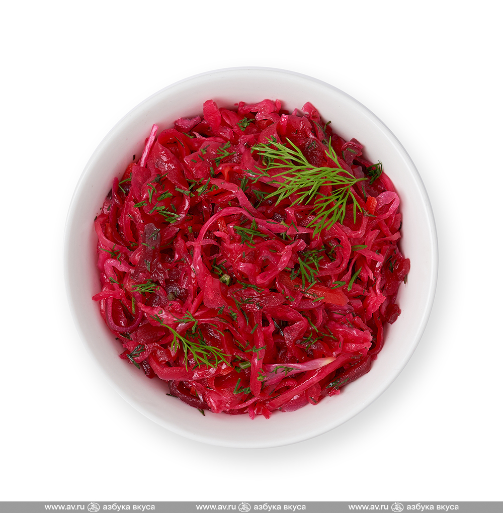Изображение товара Салат с квашеной капустой и свёклой, «Азбука вкуса», 180 г, Россия Изображение товара Салат с квашеной капустой и свёклой, «Азбука вкуса», 180 г, Россия