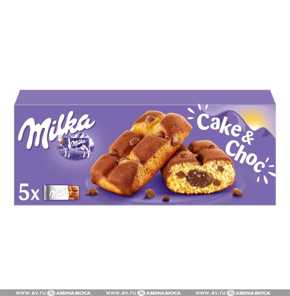 Изображение товара Пирожное бисквитное Cake & Choc, Milka, 175 г, Польша