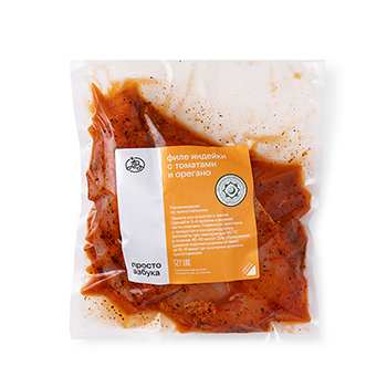 Изображение товара Филе индейки с томатами и орегано в пакете для запекания, «Просто Азбука», Россия