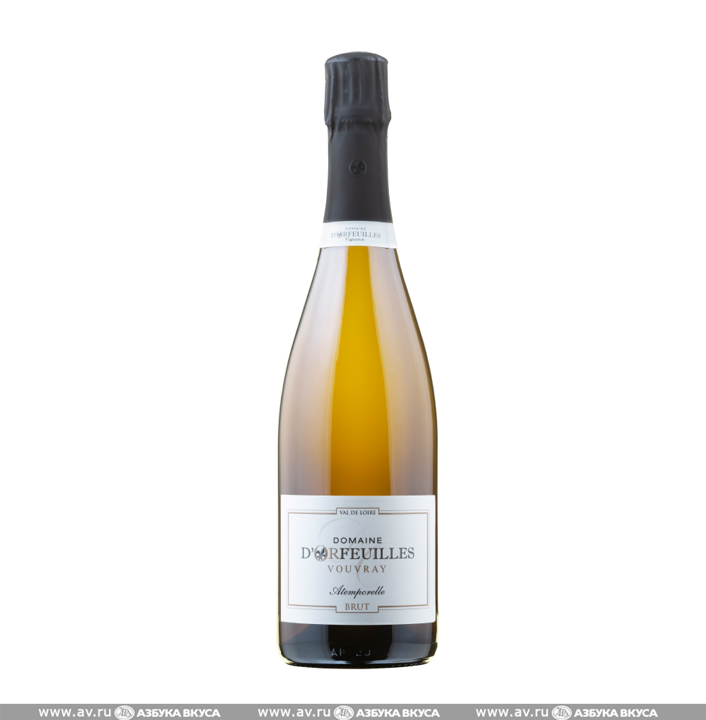 Изображение товара Игристое французское белое вино брют Vouvray Brut Domaine d'Orfeuilles 0.75 L