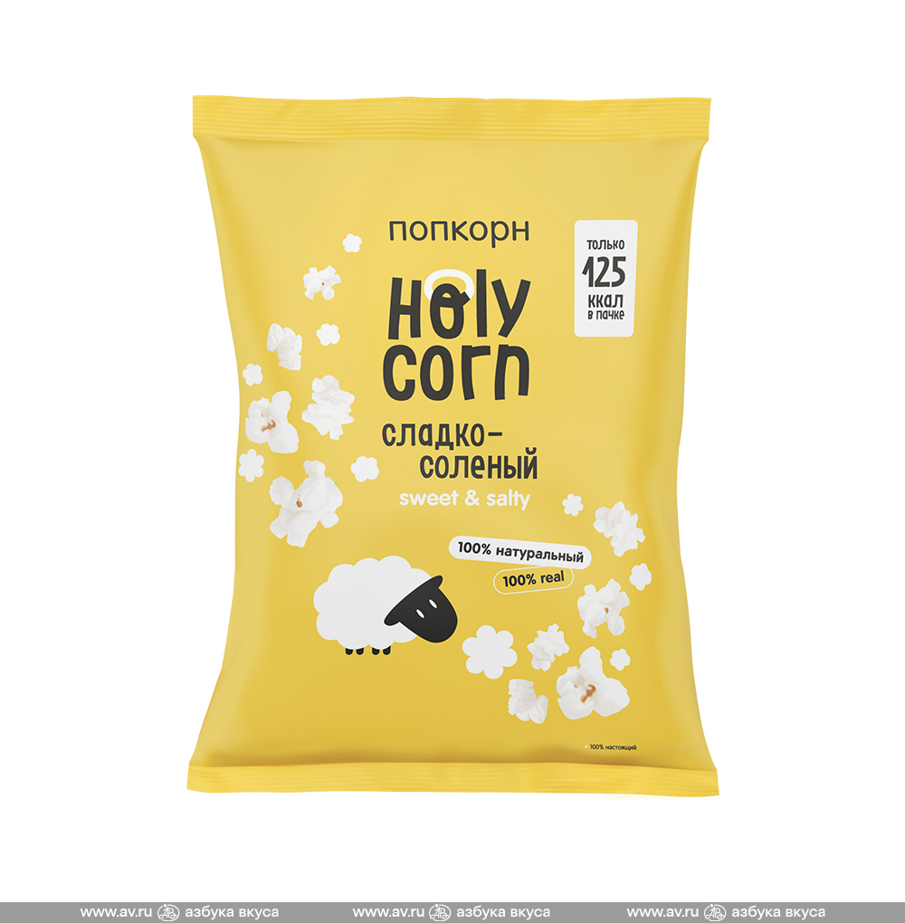 Изображение товара Попкорн «Сладко-солёный», Holy Corn, 30 г, Россия