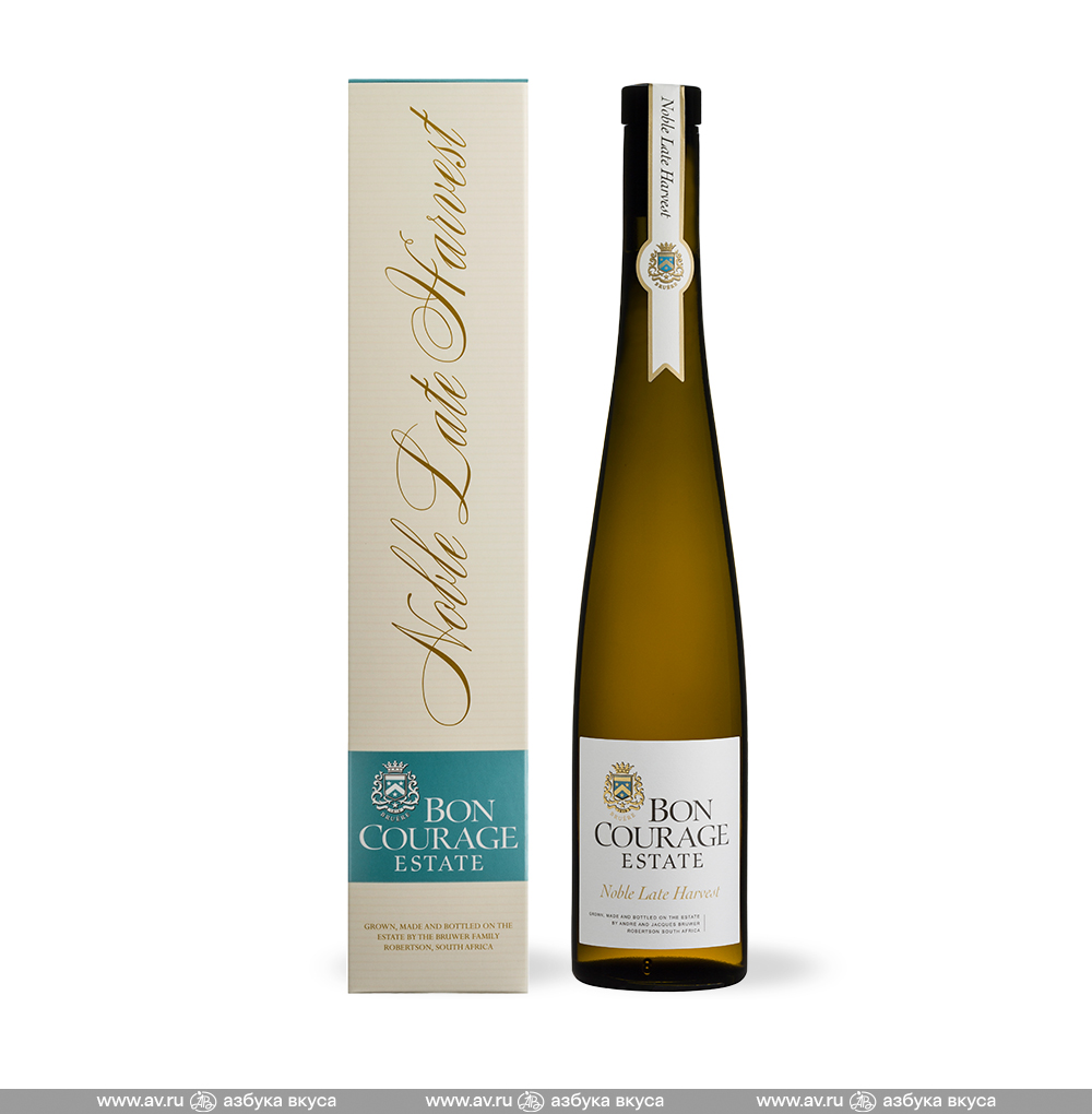 Изображение товара Вино южноафриканское белое сладкое Noble Late Harvest Bon Courage, 0.375 L, в п/у Изображение товара Вино южноафриканское белое сладкое Noble Late Harvest Bon Courage, 0.375 L, в п/у