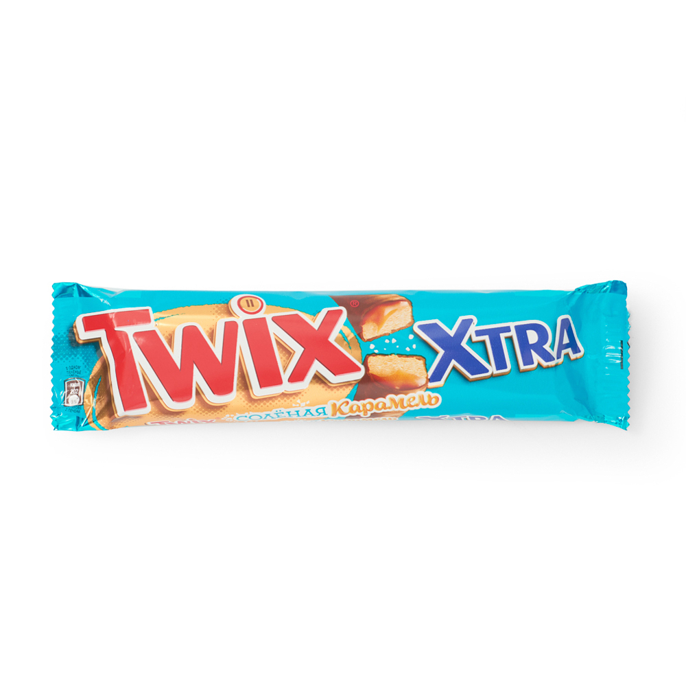 Изображение товара Батончик шоколадный Extra «Солёная карамель», Twix, 82 г, Россия Изображение товара Батончик шоколадный Extra «Солёная карамель», Twix, 82 г, Россия