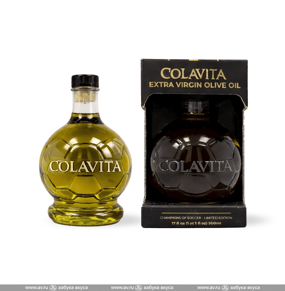 Изображение товара Масло оливковое Extra Virgin Soccer Bottle нерафинированное высшего качества, Colavita, 500 мл, Италия