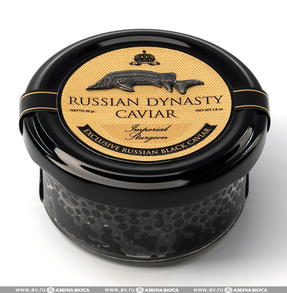 Изображение товара Икра осетра зернистая забойная, Russian Dynasty, 50 г, Россия Изображение товара Икра осетра зернистая забойная, Russian Dynasty, 50 г, Россия