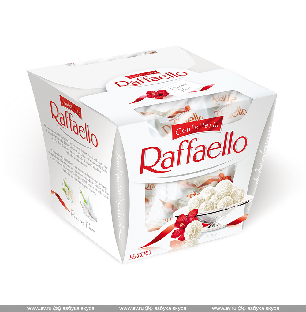 Изображение товара Конфеты Raffaello 150г с миндалем и кокосом - вкусный десерт и подарок