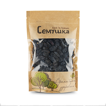 Изюм узбекский чёрный, «Сёмушка» 150 г, Россия