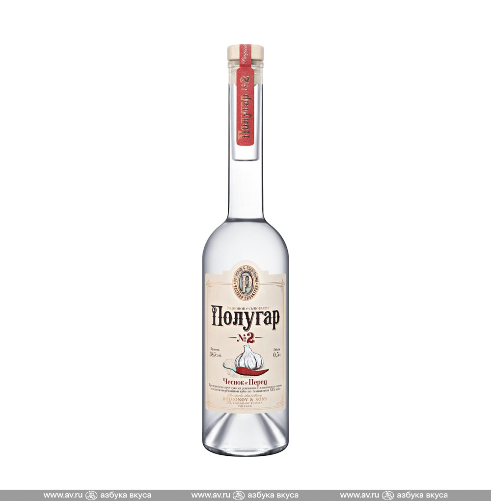 Изображение товара Спиртной напиток Полугар №2 Чеснок и Перец 38.5%, 0.5 L Изображение товара Спиртной напиток Полугар №2 Чеснок и Перец 38.5%, 0.5 L