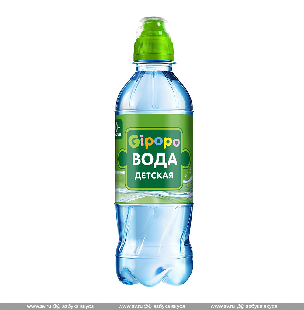 Изображение товара Вода детская негазированная, Gipopo, 330 мл, Россия