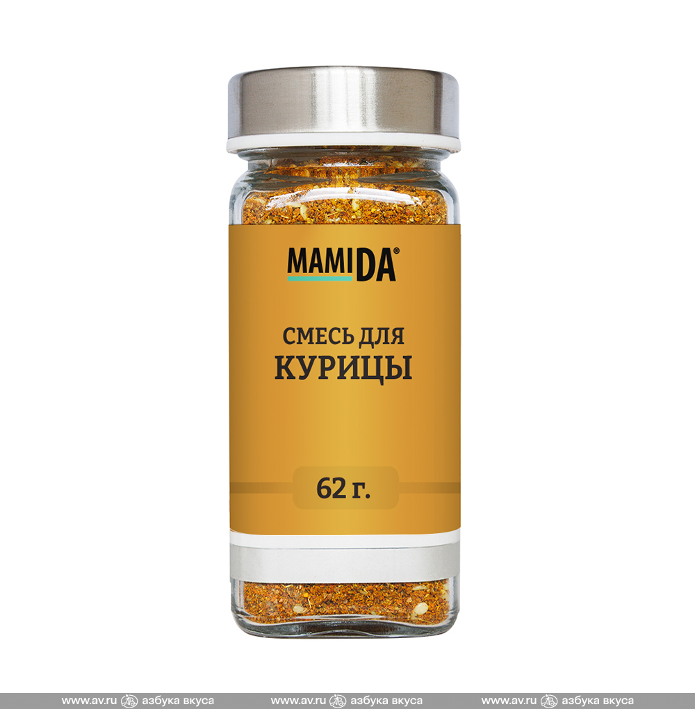 Изображение товара Приправа «Смесь для курицы», MamiDA, 62 г, Россия Изображение товара Приправа «Смесь для курицы», MamiDA, 62 г, Россия