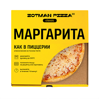 Изображение товара Пицца Ice «Маргарита» классическая замороженная, Zotman, 340 г, Россия