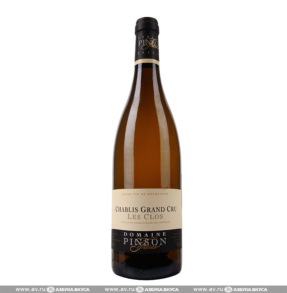 Изображение товара Вино французское белое AOC Chablis Grand Cru Les Clos Domaine Pinson, 0.75 L