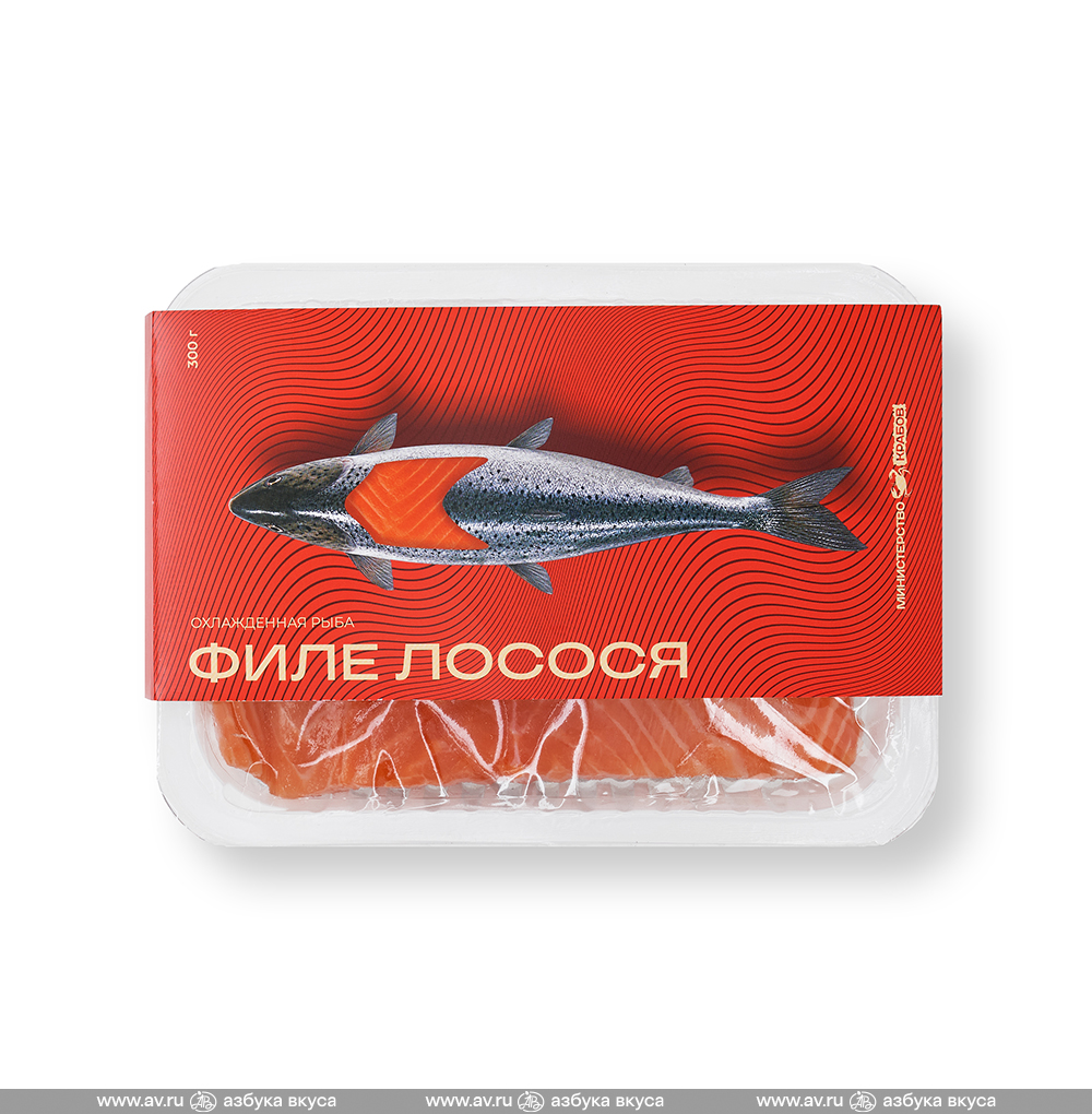 Изображение товара Лосось атлантический филе, 300 г, Россия