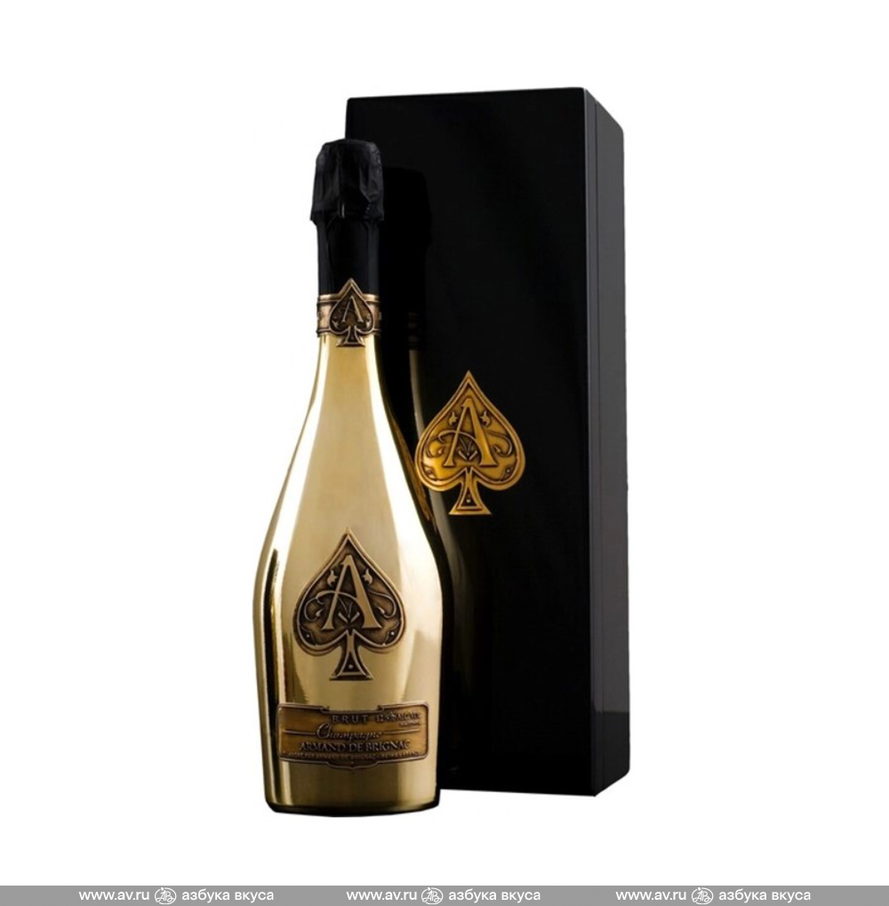Изображение товара Игристое вино французское белое брют AOC Champagne Cattier Armand de Brignac Gold Brut, 0.75 L, п/у Изображение товара Игристое вино французское белое брют AOC Champagne Cattier Armand de Brignac Gold Brut, 0.75 L, п/у