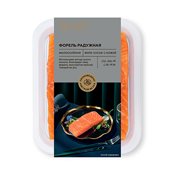 Изображение товара Форель радужная малосолёная (филе-кусок с кожей), «Азбука вкуса», Россия