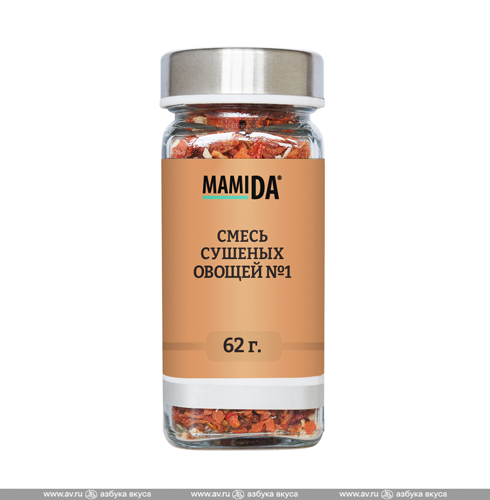 Изображение товара Приправа «Смесь сушёных овощей №1», MamiDA, 62 г, Россия