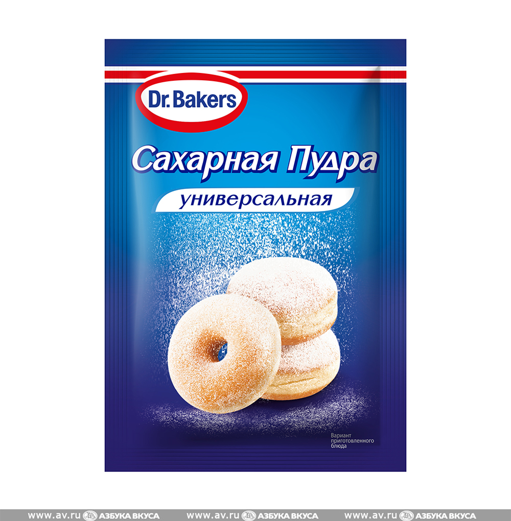 Изображение товара Сахарная пудра универсальная, Dr.Bakers, 60 г, Россия Изображение товара Сахарная пудра универсальная, Dr.Bakers, 60 г, Россия