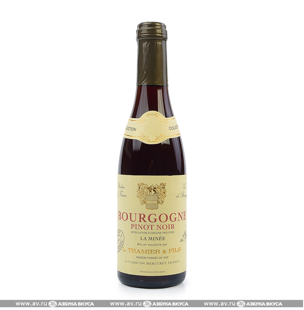 Изображение товара Вино французское красное AOC Bourgogne La Minee Pinot Noir Tramier, 0.375 L