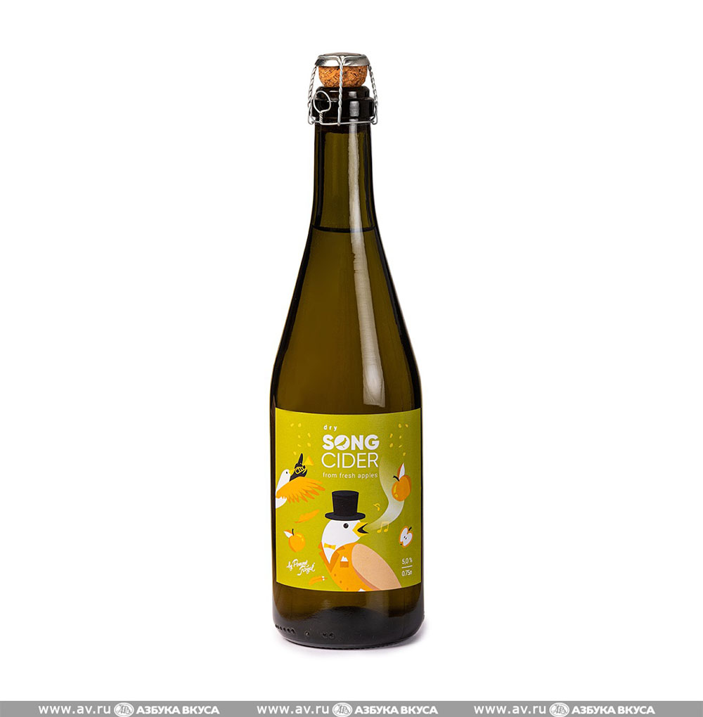 Изображение товара Сидр сухой Song Cider газированный 5%, 0.75 L, ст/б, Беларусь