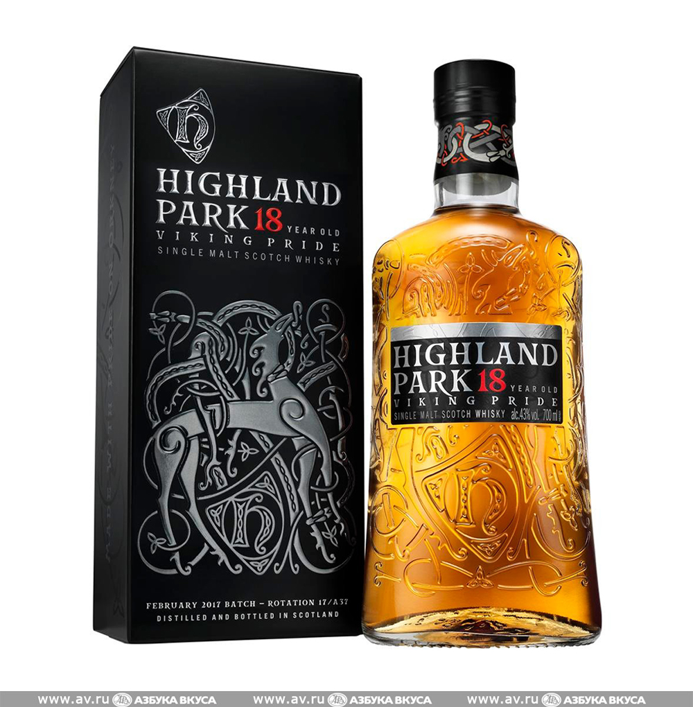 Изображение товара Виски шотландский Highland Park Orkney Single Malt 18 YO 43.0%, 0.7 L, п/у Изображение товара Виски шотландский Highland Park Orkney Single Malt 18 YO 43.0%, 0.7 L, п/у