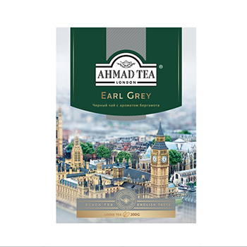 Чай чёрный Earl Grey, Ahmad Tea, 200 г, Россия