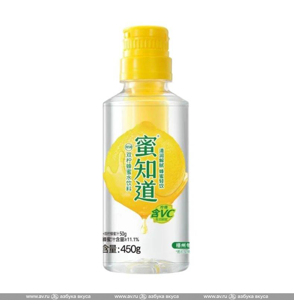 Изображение товара Напиток негазированный Double Lemon Honey Drink, «Mizhidao», 0.435 л, Китай