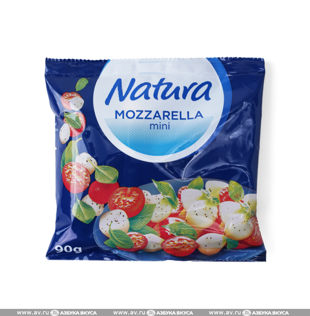 Изображение товара Сыр мягкий Моцарелла mini 45%, «Natura», Россия БЗМЖ