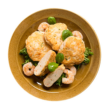 Изображение товара Котлеты с судаком и креветками белоногими жареные, «Азбука вкуса», 170 г, Россия