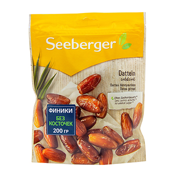 Сухофрукты финики, Seeberger, 200 г, Германия