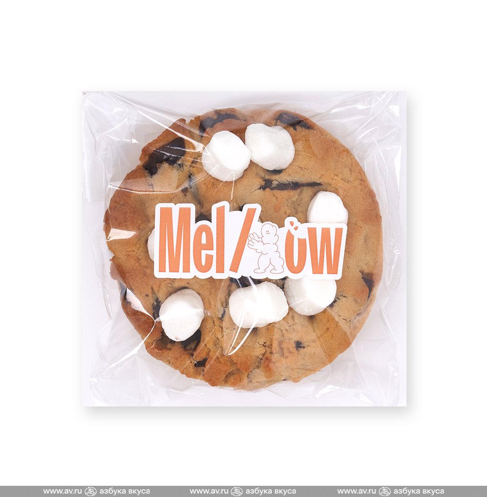 Изображение товара Печенье ванильное с тёмным шоколадом и маршмеллоу, Mellow cookies, 80 г, Россия Изображение товара Печенье ванильное с тёмным шоколадом и маршмеллоу, Mellow cookies, 80 г, Россия