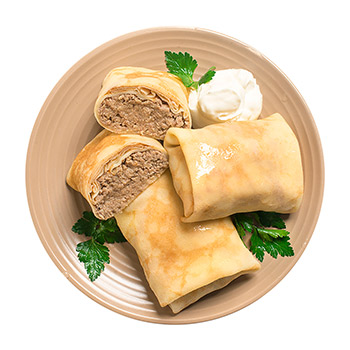 Блинчики с мясом, «Уже Готово», 3 шт в наборе, 220 г, Россия