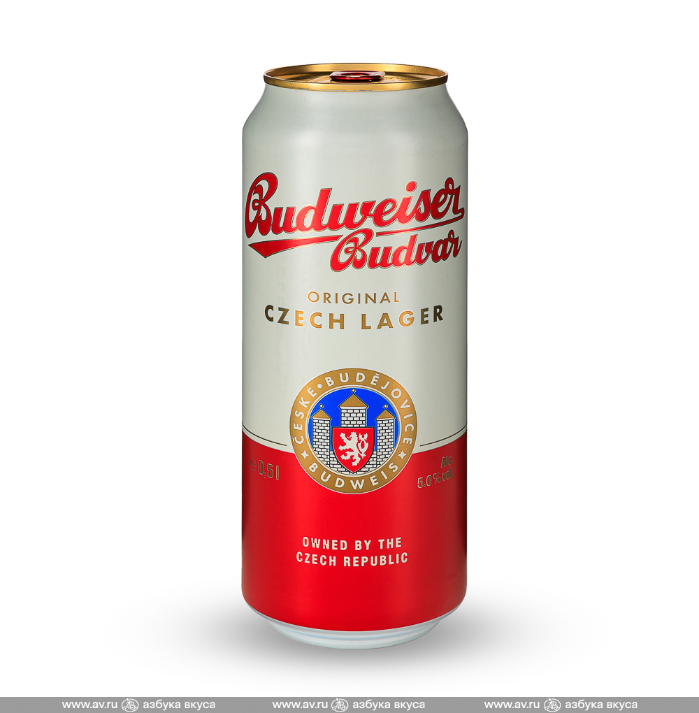 Изображение товара Пиво светлое Budweiser Budvar 5%, 0.5 L, ж/б, Чешская республика Изображение товара Пиво светлое Budweiser Budvar 5%, 0.5 L, ж/б, Чешская республика