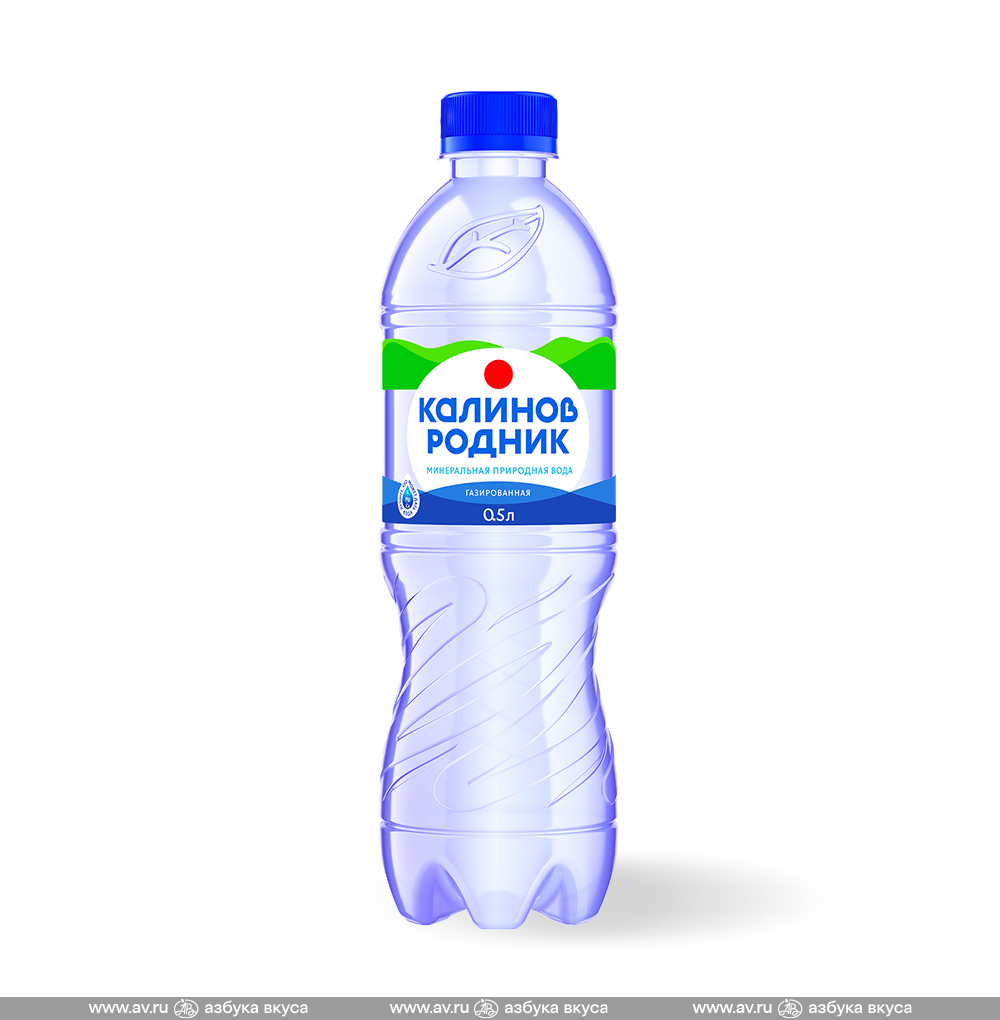 Изображение товара Вода газированная, «Калинов Родник», 0.5 л, Россия
