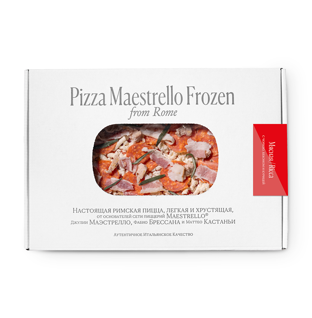 Изображение товара Пицца римская «Мясная» замороженная, Maestrello, 445 г, Россия