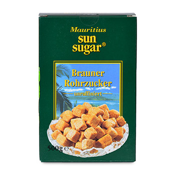 Сахар коричневый тростниковый кусковой, Mauritius, 500 г, Германия