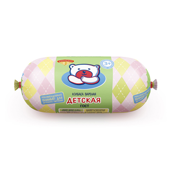 Изображение товара Колбаса вареная детская, «Клинский мясокомбинат», 350 г, Россия