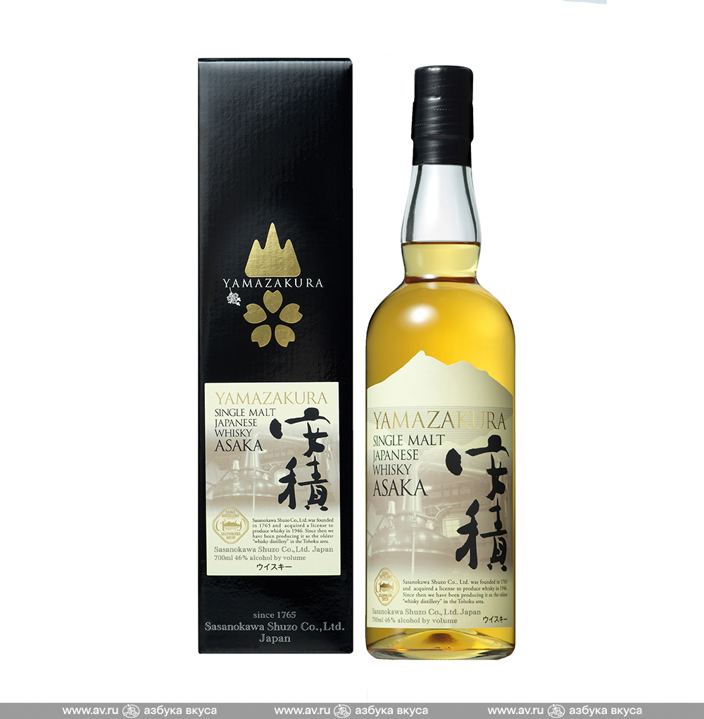 Изображение товара Виски японский Yamazakura Asaka Single Malt 46%, 0.7 L, п/у Изображение товара Виски японский Yamazakura Asaka Single Malt 46%, 0.7 L, п/у