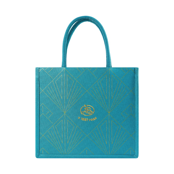 Изображение товара Шопер подарочный «Ар-деко», «Азбука вкуса», 1 шт., 42х34х14 см, бирюзовый, Россия