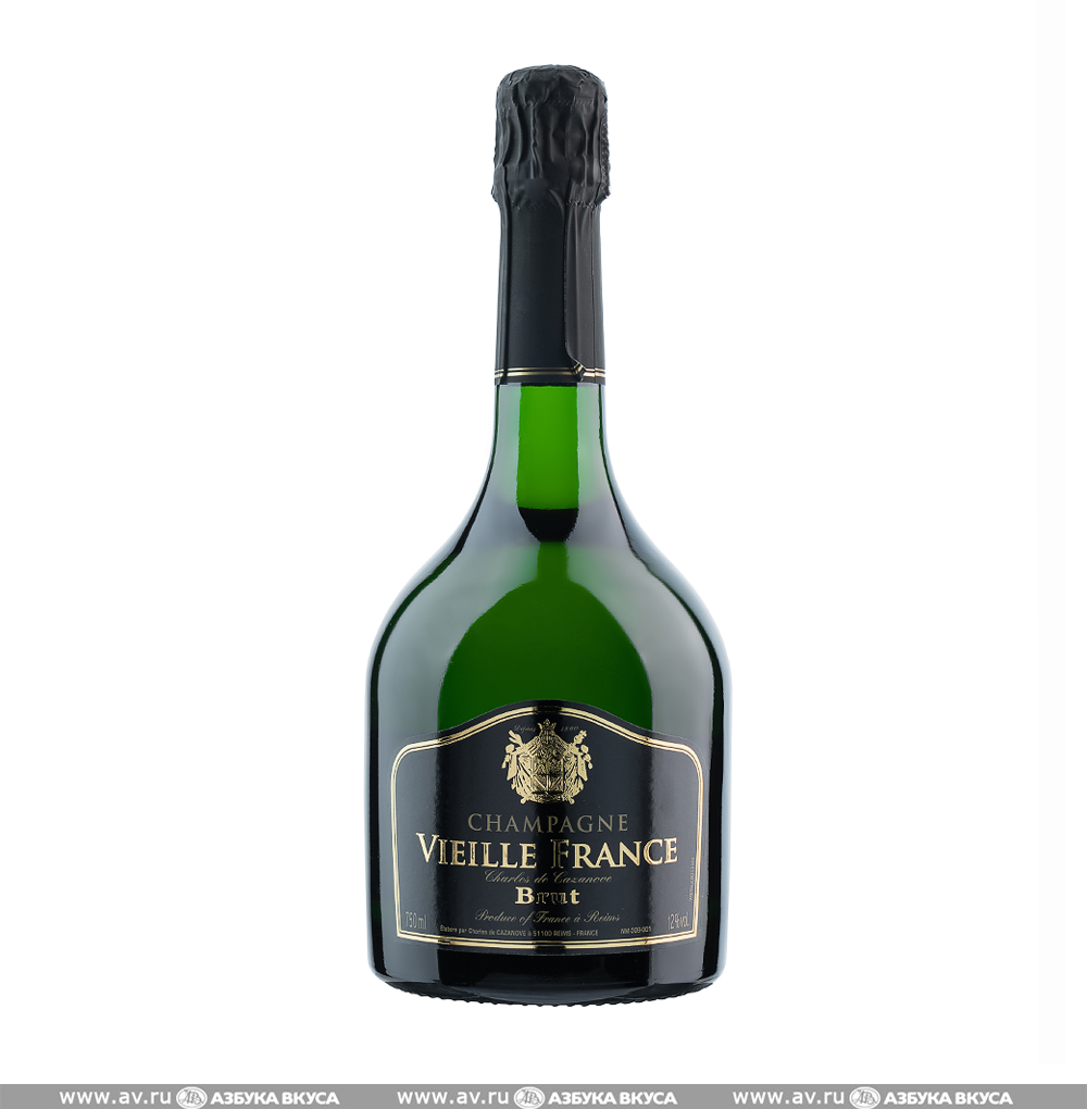 Изображение товара Игристое вино французское белое брют AOC Champagne Vieille France Brut, 0.75 L