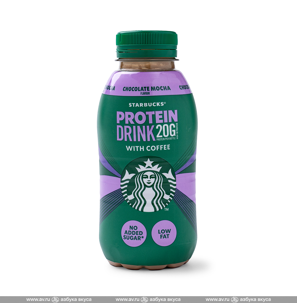 Изображение товара Молочный кофейный напиток Protein Drink «Мокка», Starbucks, 330 мл, Дания Изображение товара Молочный кофейный напиток Protein Drink «Мокка», Starbucks, 330 мл, Дания