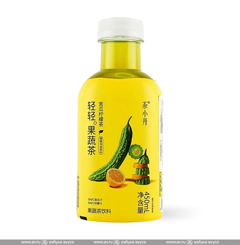 Изображение товара Напиток безалкогольный негазированный со вкусом горькая дыня лимон, CHAXIAOKAI, 0.45 л, Китай Изображение товара Напиток безалкогольный негазированный со вкусом горькая дыня лимон, CHAXIAOKAI, 0.45 л, Китай
