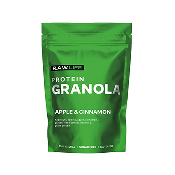 Изображение товара Гранола протеиновая «Яблоко-корица», R.A.W.Life, 220 г, Россия