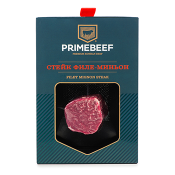 Изображение товара Стейк Филе-миньон из мраморной говядины Праймбиф 300 г, Россия
