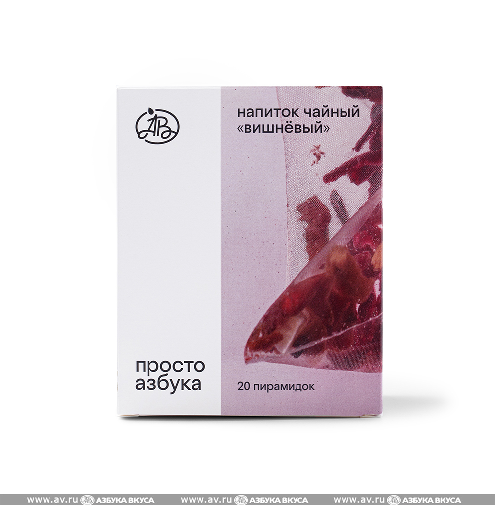 Изображение товара Напиток чайный «Вишнёвый» пакетированный, «Просто Азбука», 20х2 г, Россия