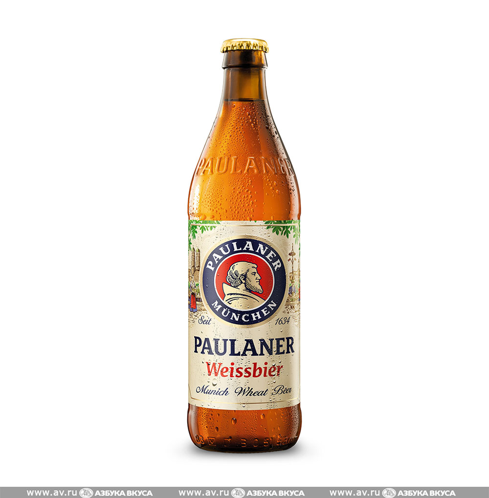 Изображение товара Пиво светлое Paulaner Hefe Weissbier Пшеничное нефильтр. неосветл. 5,5%, 0.5 L, ст/б, Германия Изображение товара Пиво светлое Paulaner Hefe Weissbier Пшеничное нефильтр. неосветл. 5,5%, 0.5 L, ст/б, Германия