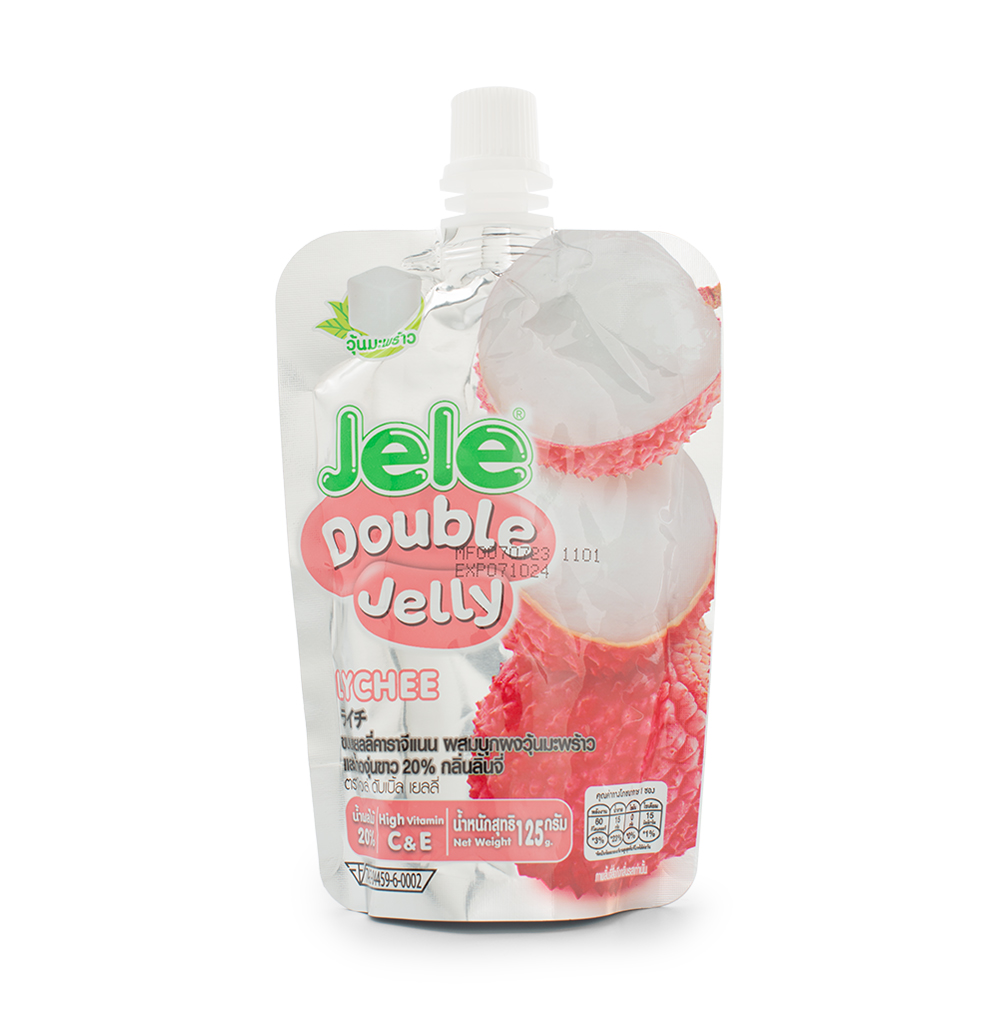 Изображение товара Желе питьевое Double Jelly «Личи», Jele, 125 г, Таиланд Изображение товара Желе питьевое Double Jelly «Личи», Jele, 125 г, Таиланд