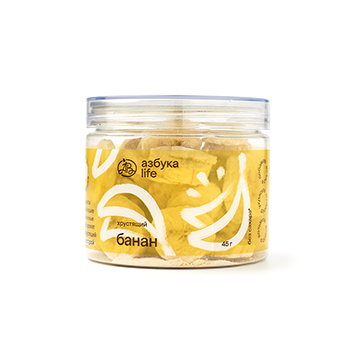 Изображение товара Чипсы фруктовые «Банан» сублимированные (без сахара), «Азбука Life», 45 г, Россия